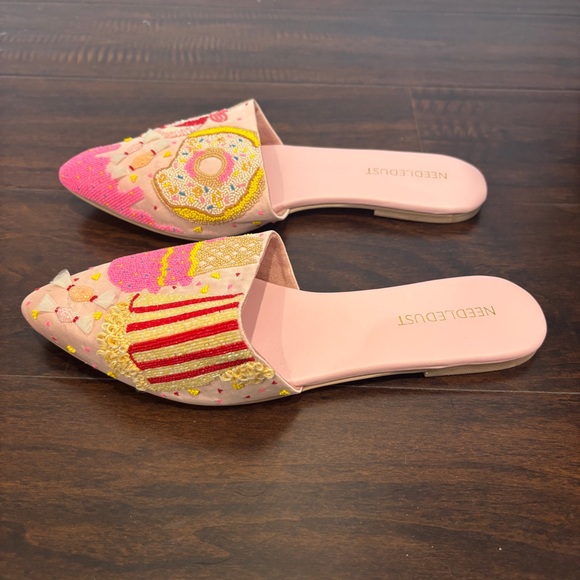 Needledust Pink Candy themed Beaded Flats - Picture 8 of 11